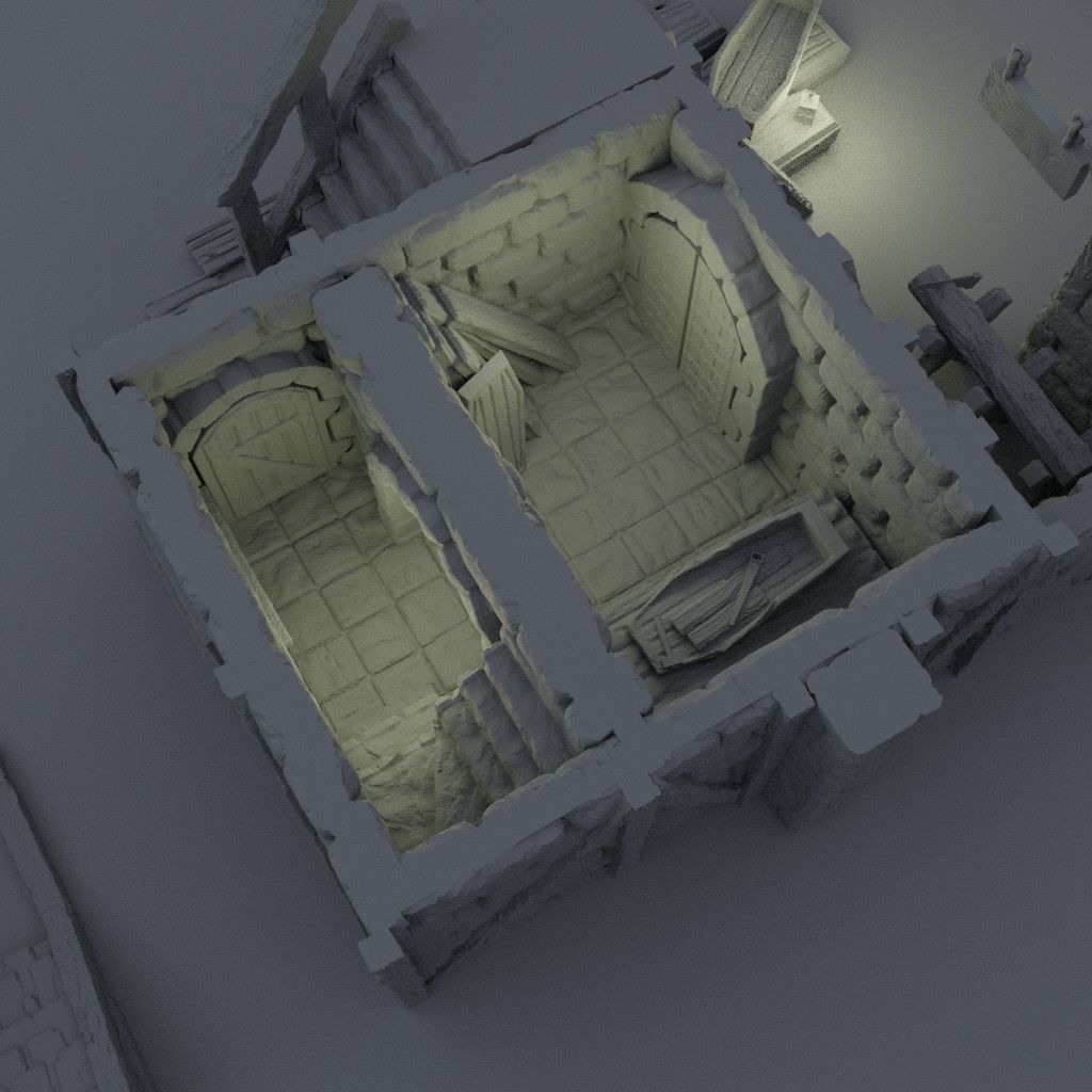 Coffin Maker Tabletop Terrain 28 MM 3D print model_5