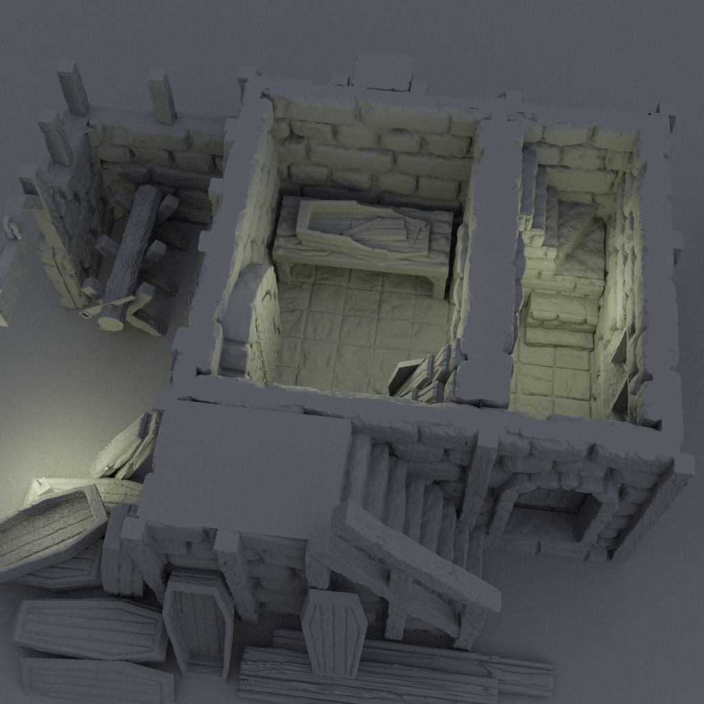 Coffin Maker Tabletop Terrain 28 MM 3D print model_6