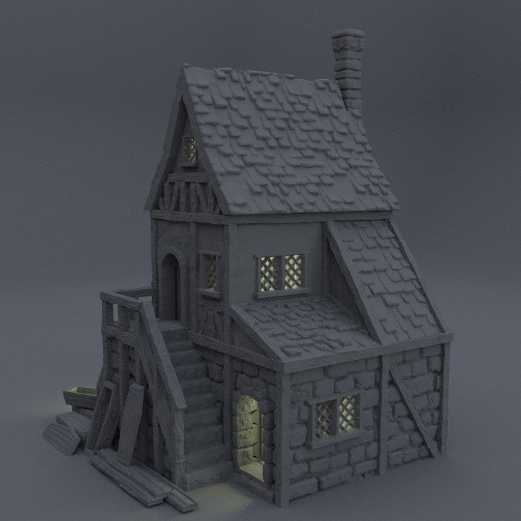 Coffin Maker Tabletop Terrain 28 MM 3D print model_3