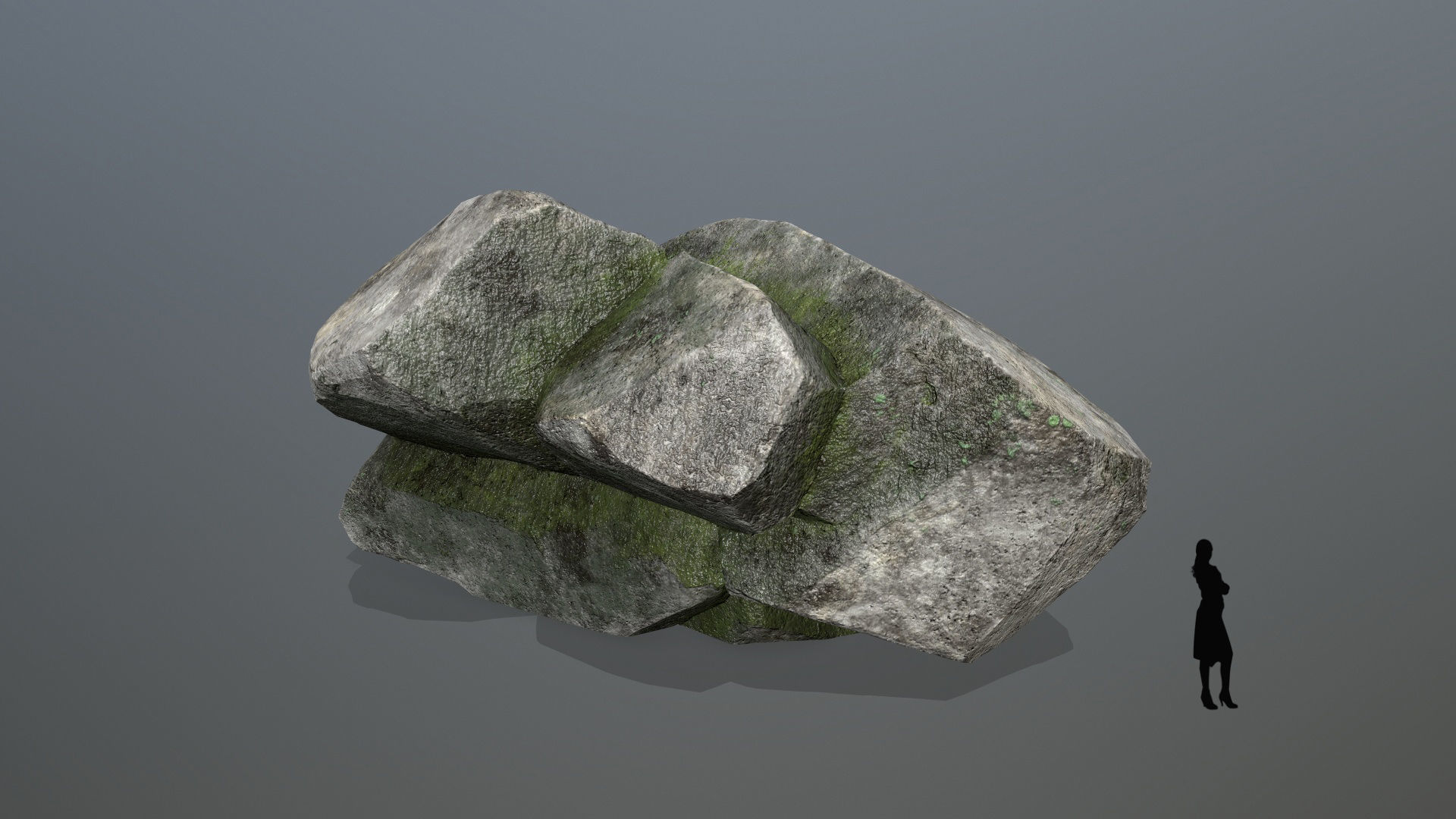 Rock Set Low-poly 3D model_4