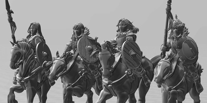 Kislev Light Cavalry spears 3D print model