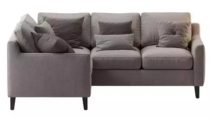 Beverly Upholstered 3-Piece Sectional Beige 3D model