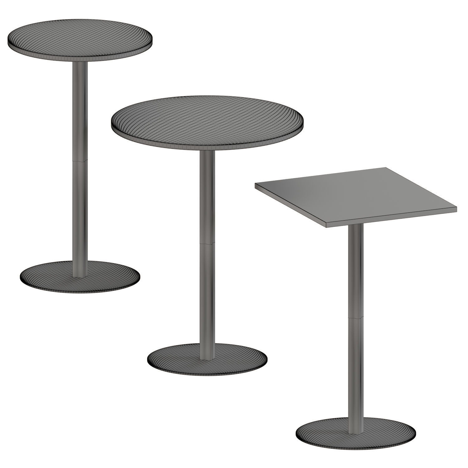 Harbour Column Bar Table 3D model_4