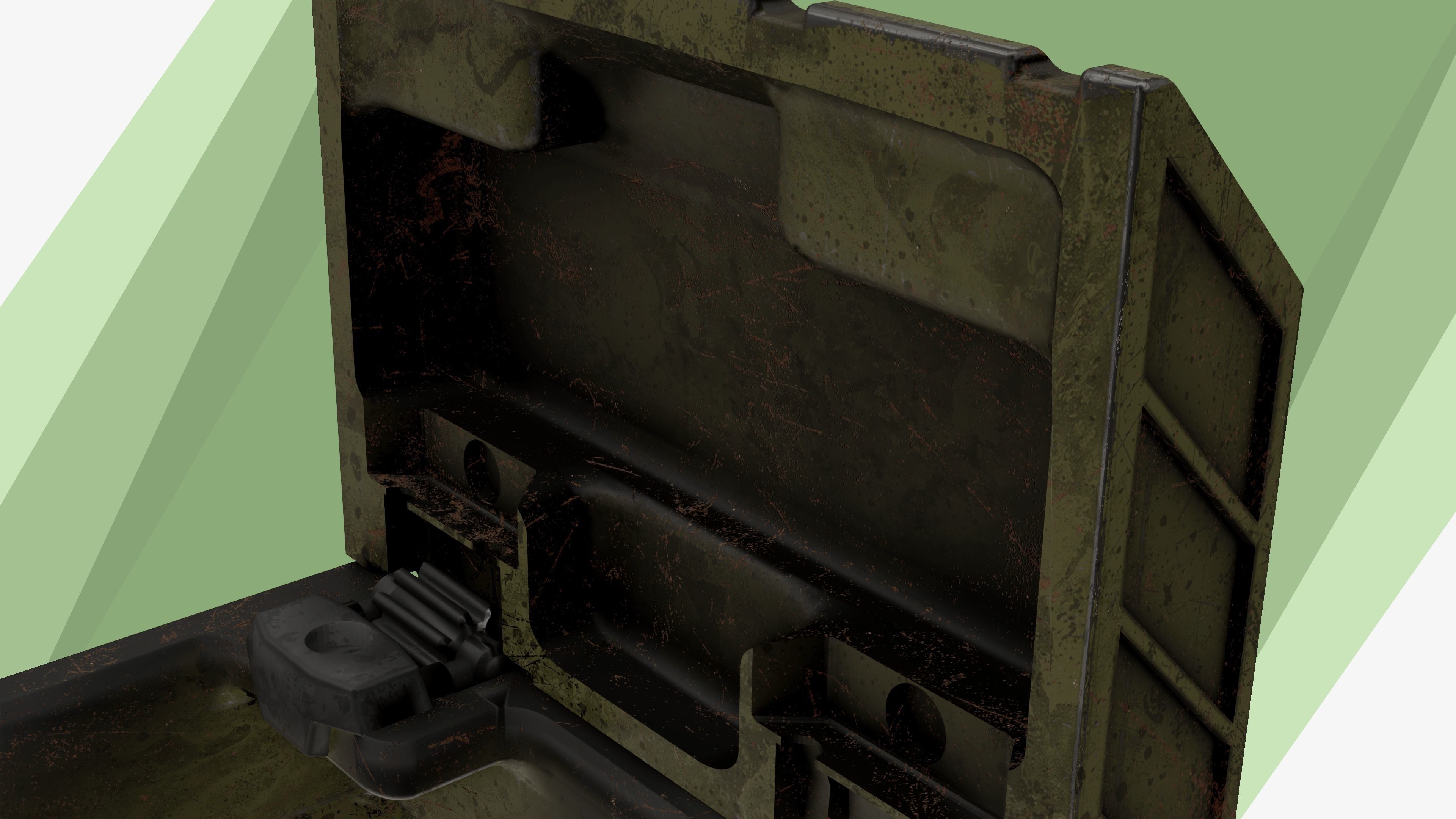 Sci-fi Chest - rigged animated - game ready Low-poly 3D model_20