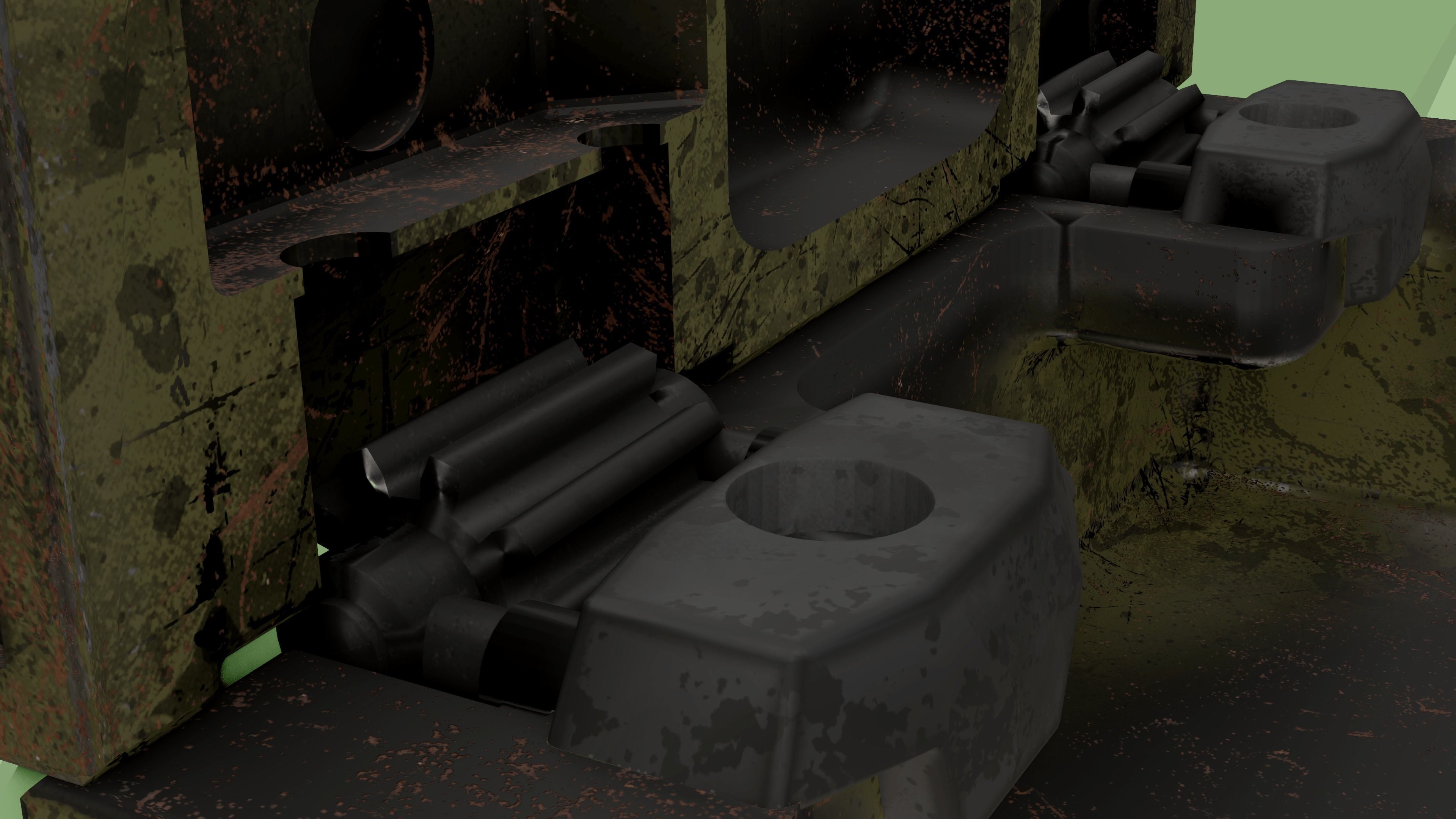 Sci-fi Chest - rigged animated - game ready Low-poly 3D model_17