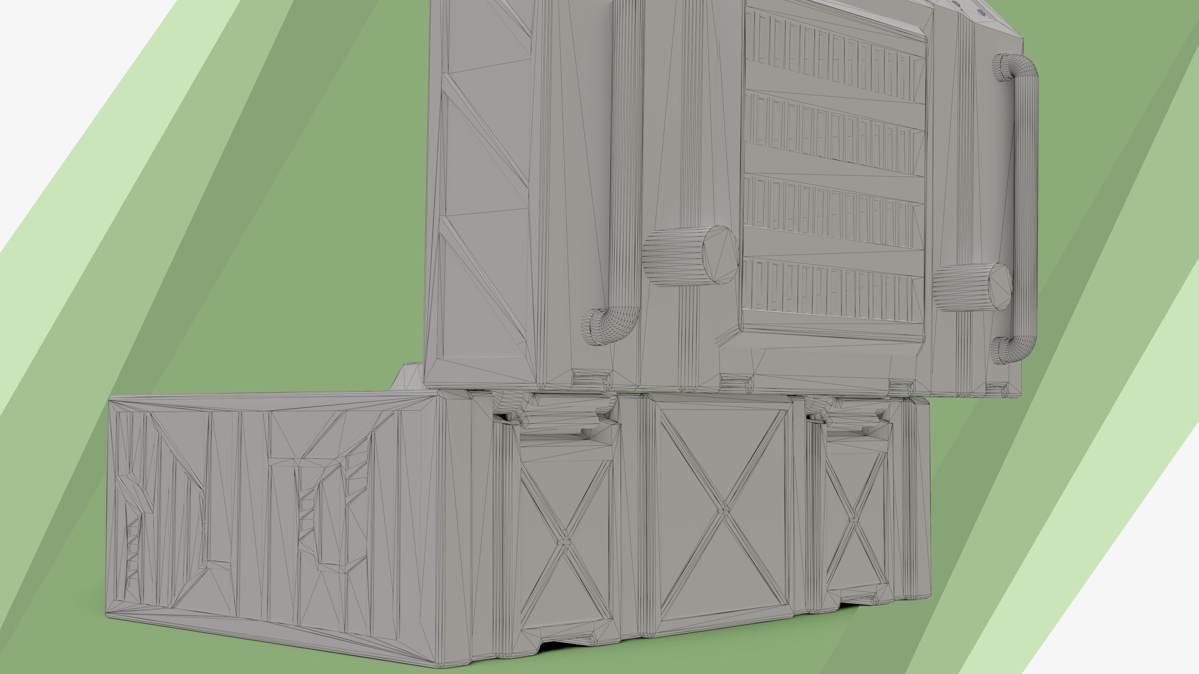 Sci-fi Chest - rigged animated - game ready Low-poly 3D model_33