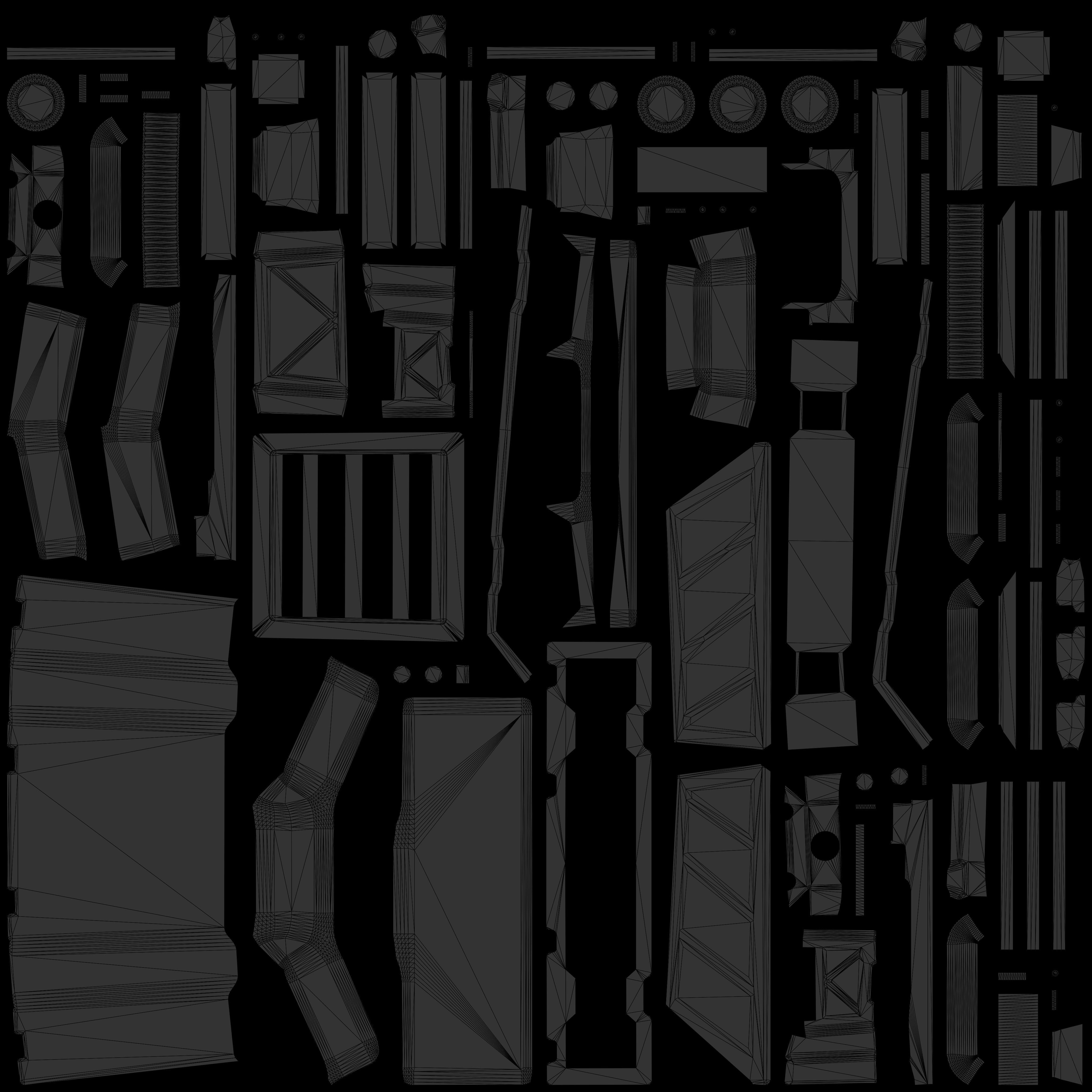 Sci-fi Chest - rigged animated - game ready Low-poly 3D model_39