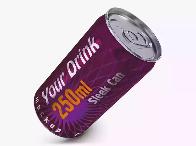 Aluminum Sleek Can 250ml v 2 3D model