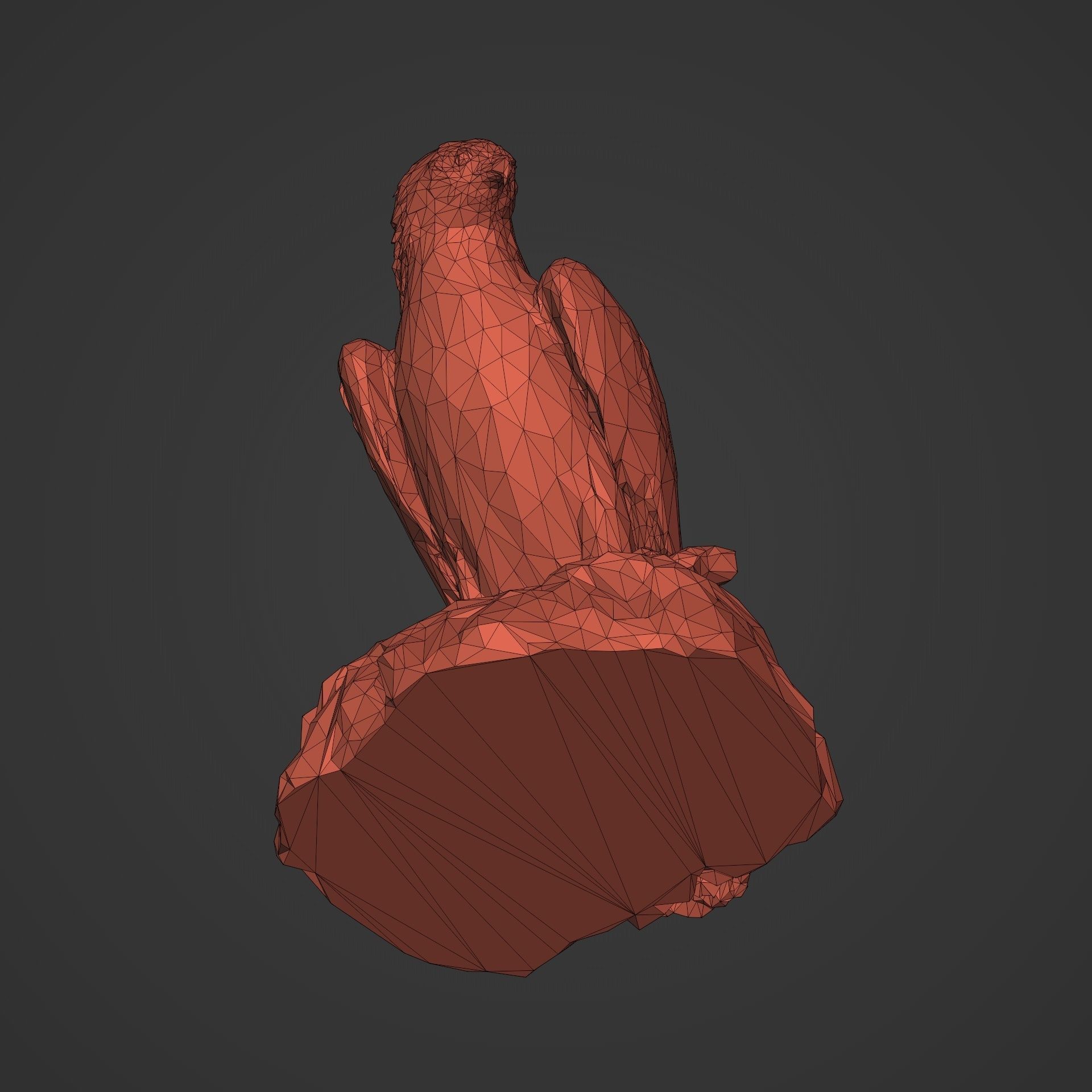 3D Print Ready Polygonal Eagle Statue 3D print model_18