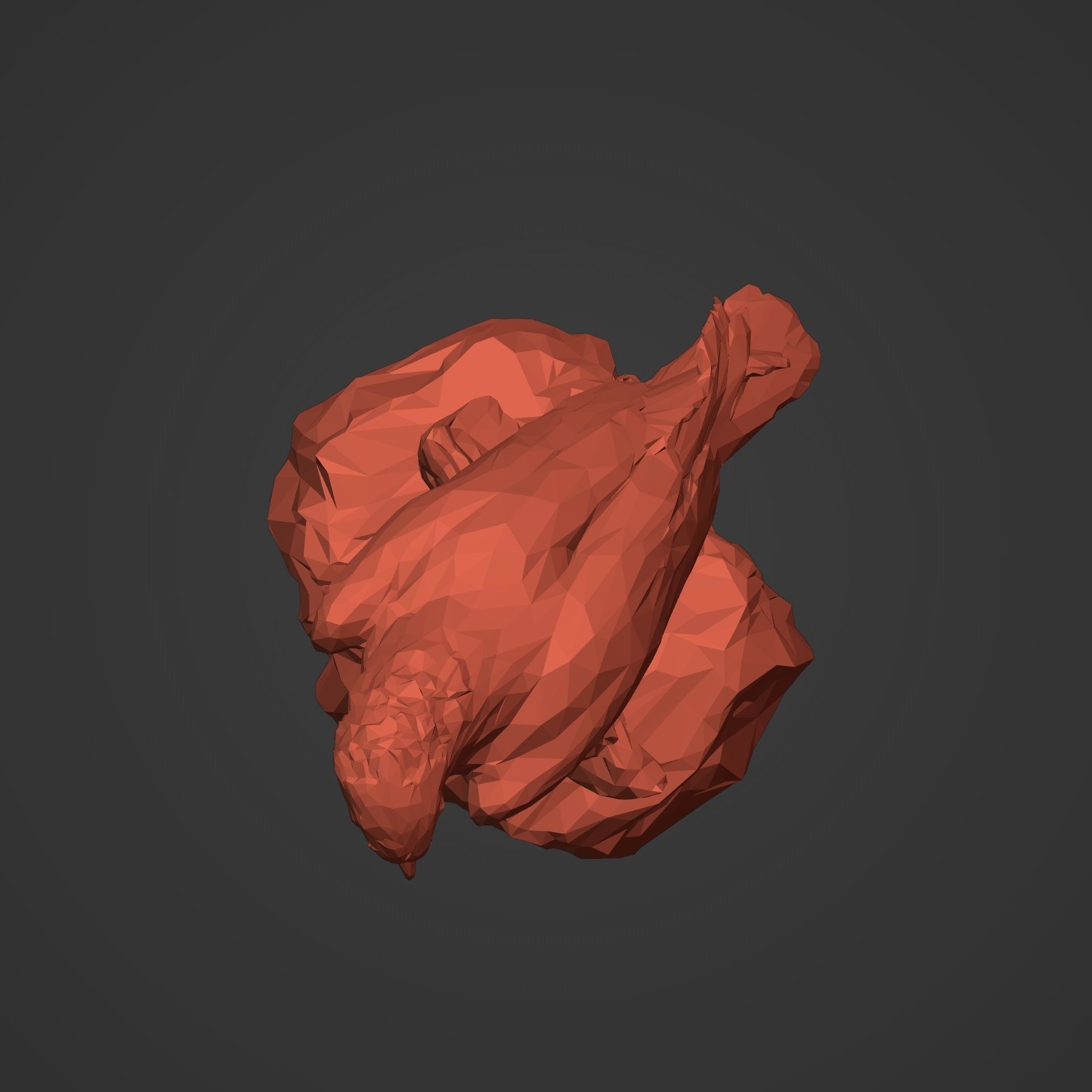 3D Print Ready Polygonal Eagle Statue 3D print model_15
