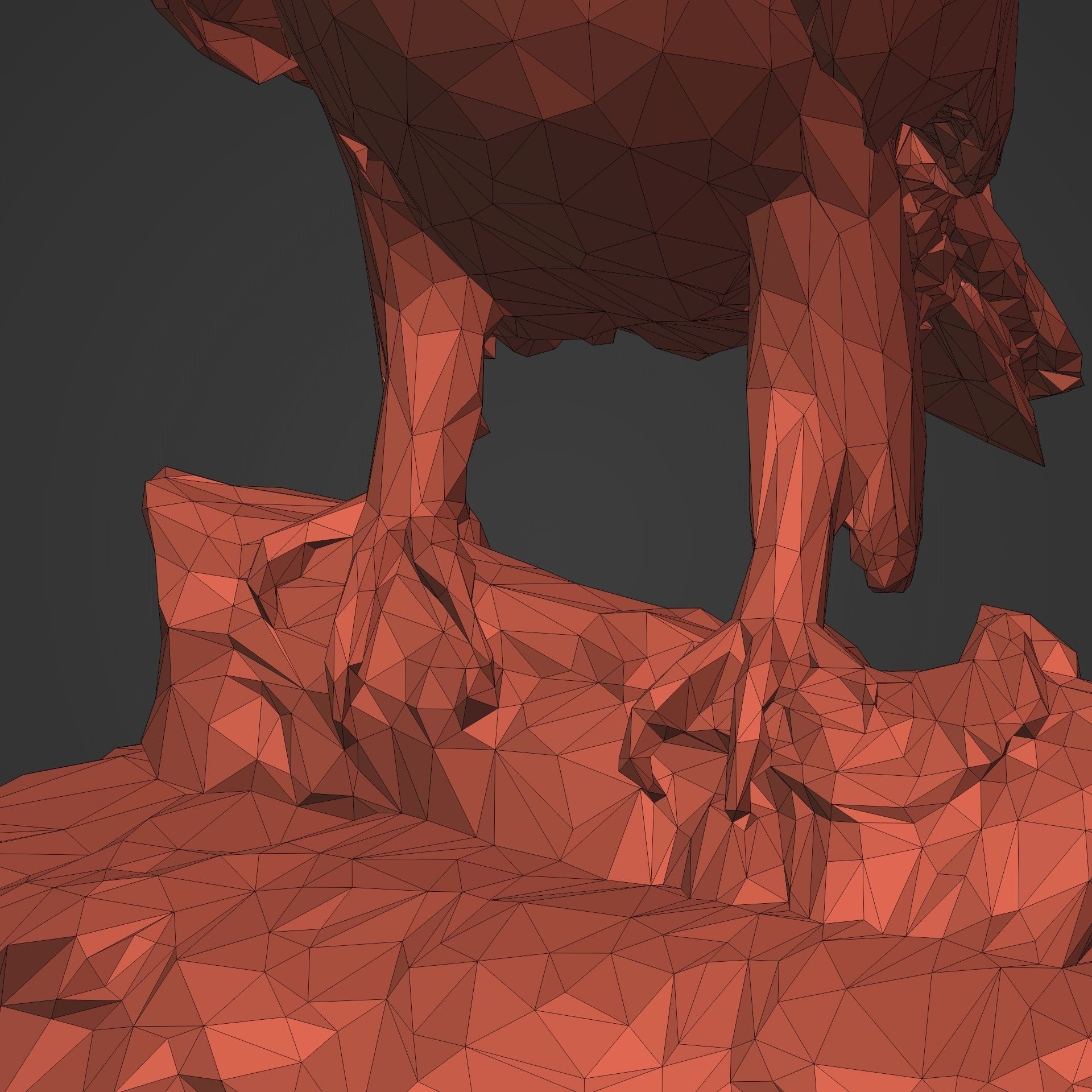 3D Print Ready Polygonal Eagle Statue 3D print model_22