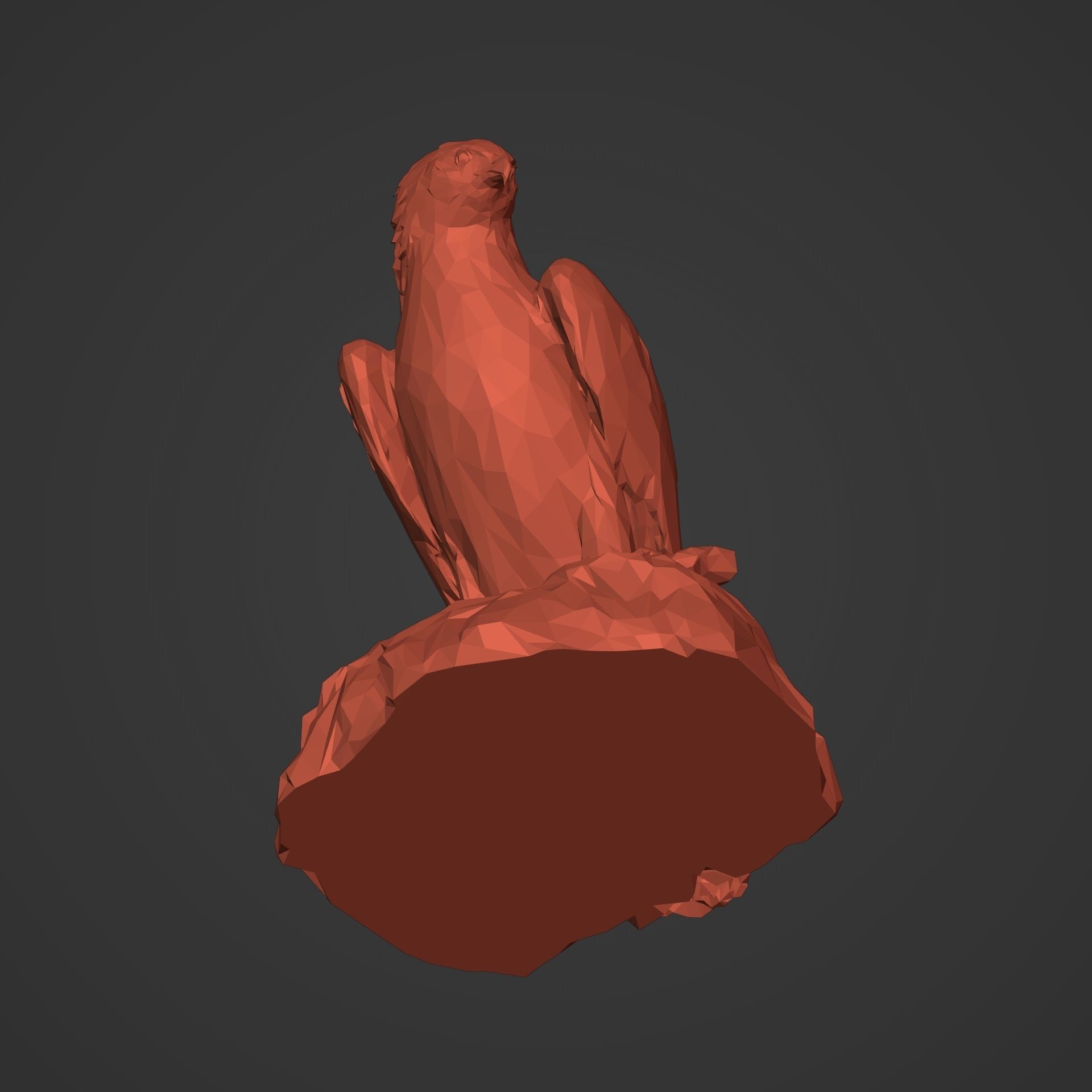 3D Print Ready Polygonal Eagle Statue 3D print model_17