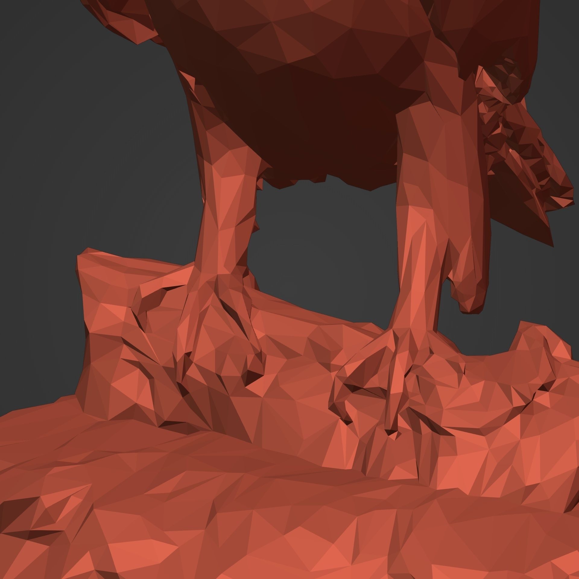 3D Print Ready Polygonal Eagle Statue 3D print model_21