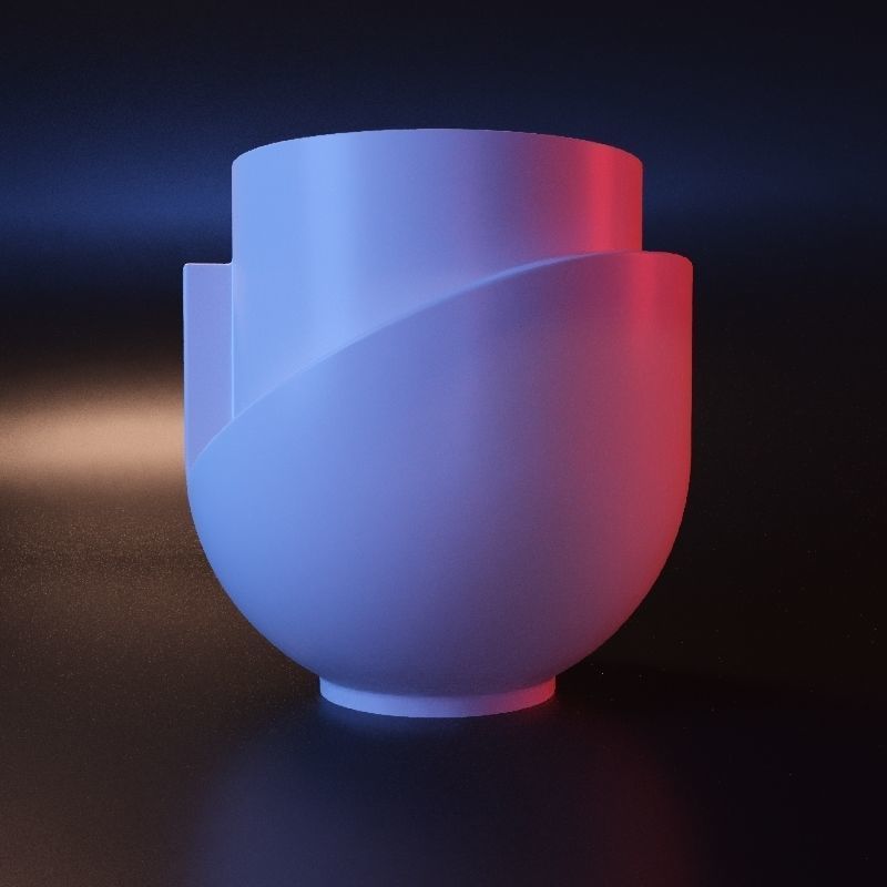 Flower pot 3D print model_8