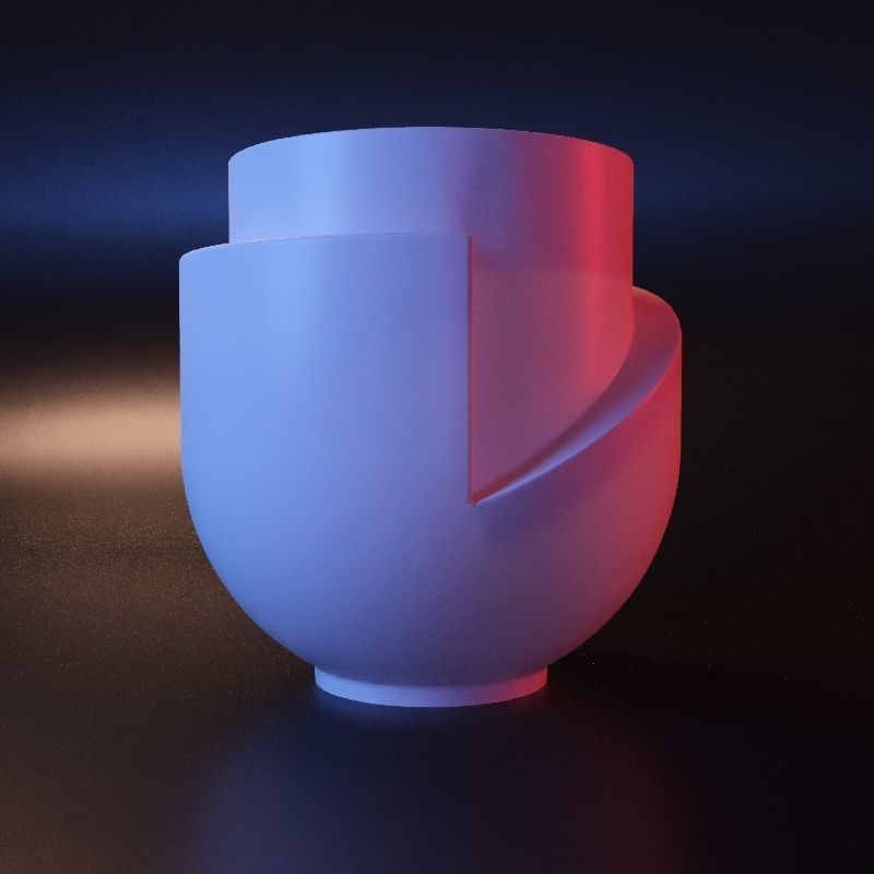 Flower pot 3D print model_6