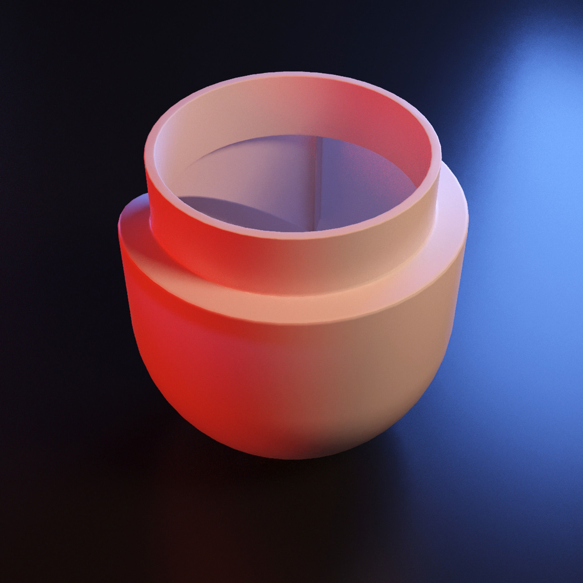 Flower pot 3D print model_3
