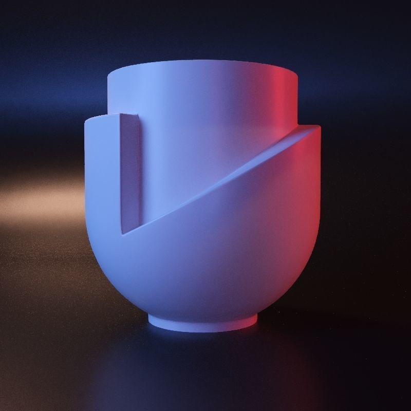 Flower pot 3D print model_9