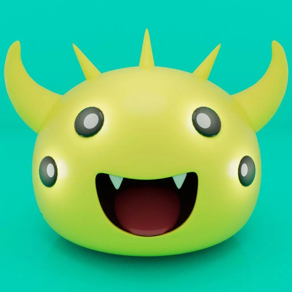 Cute Little Blob Monster 07 3D print model