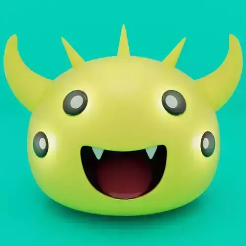 Cute Little Blob Monster 07 3D print model