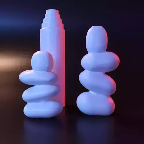 Vase ocean stone set