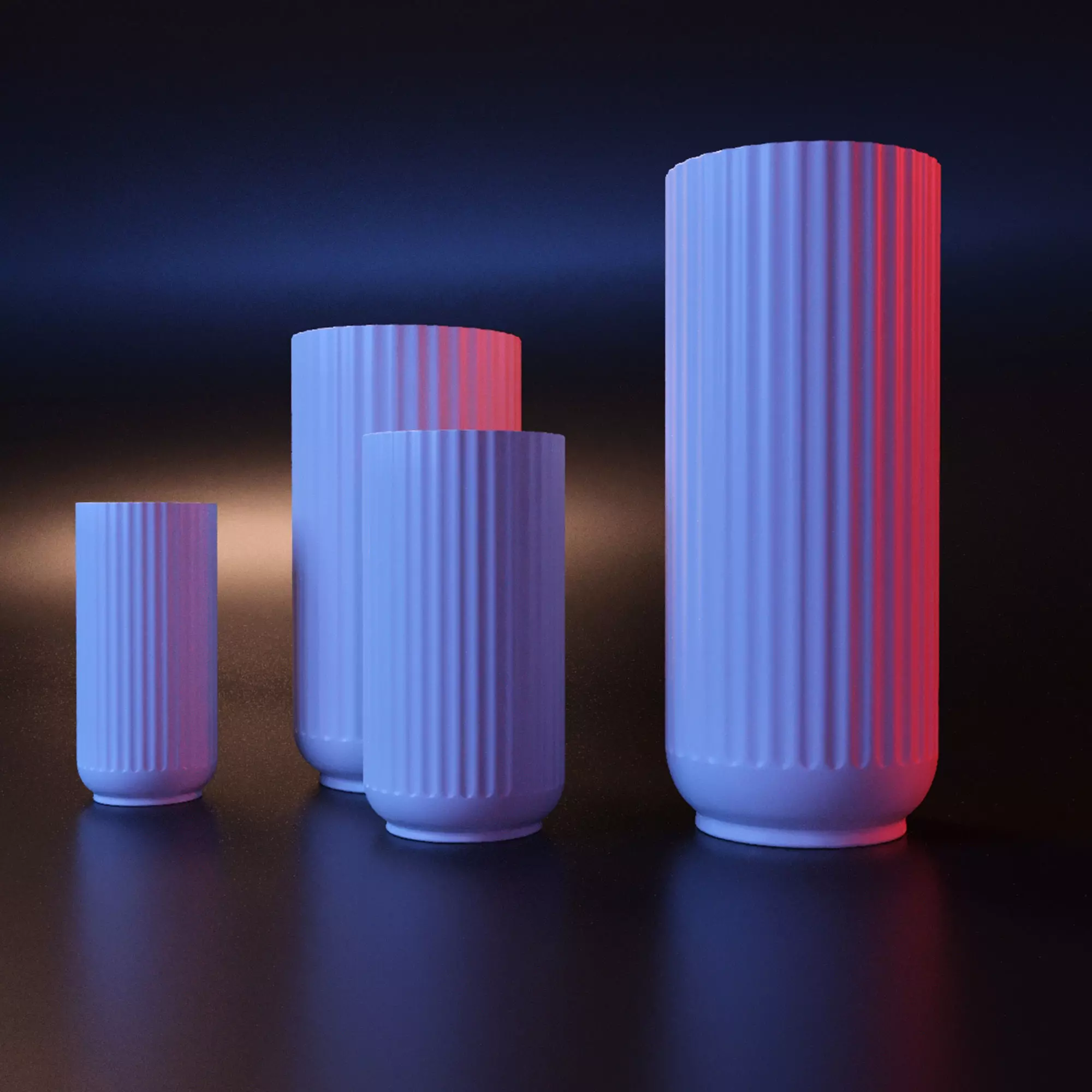 Vase stl three vases 3D print model