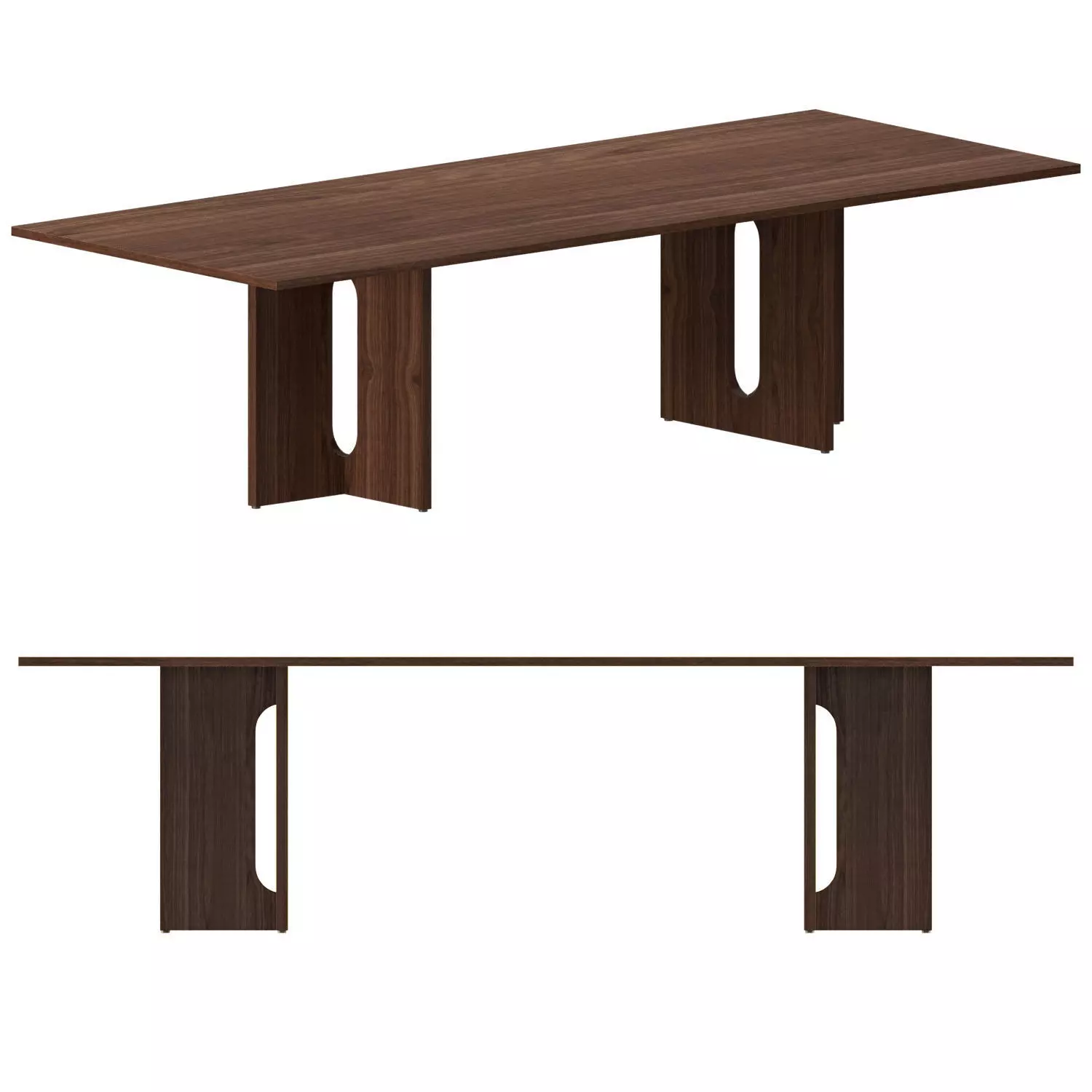 Androgyne Dining Table Rectangular 3D model_0