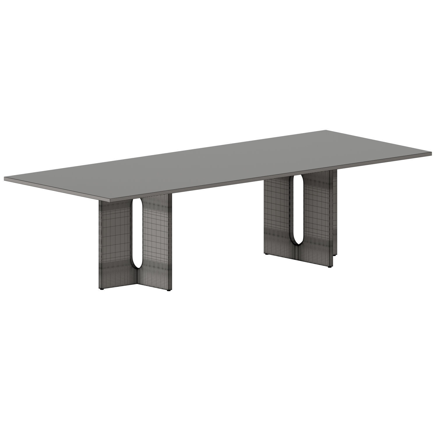 Androgyne Dining Table Rectangular 3D model_4