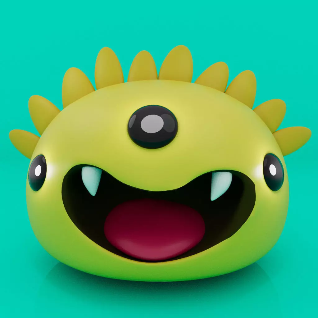 Cute Little Blob Monster 11 3D print model_0