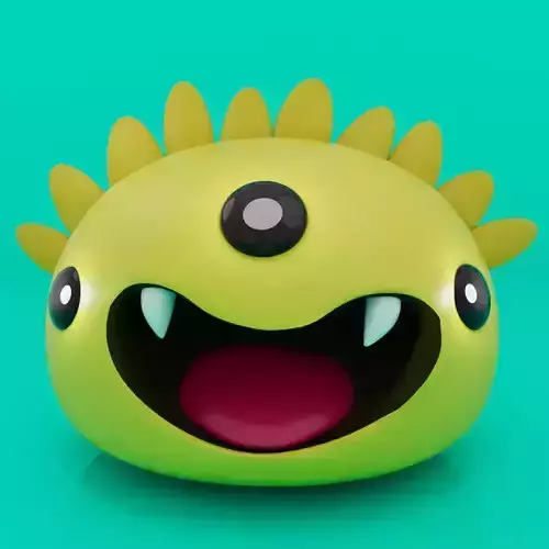 Cute Little Blob Monster 11 3D print model