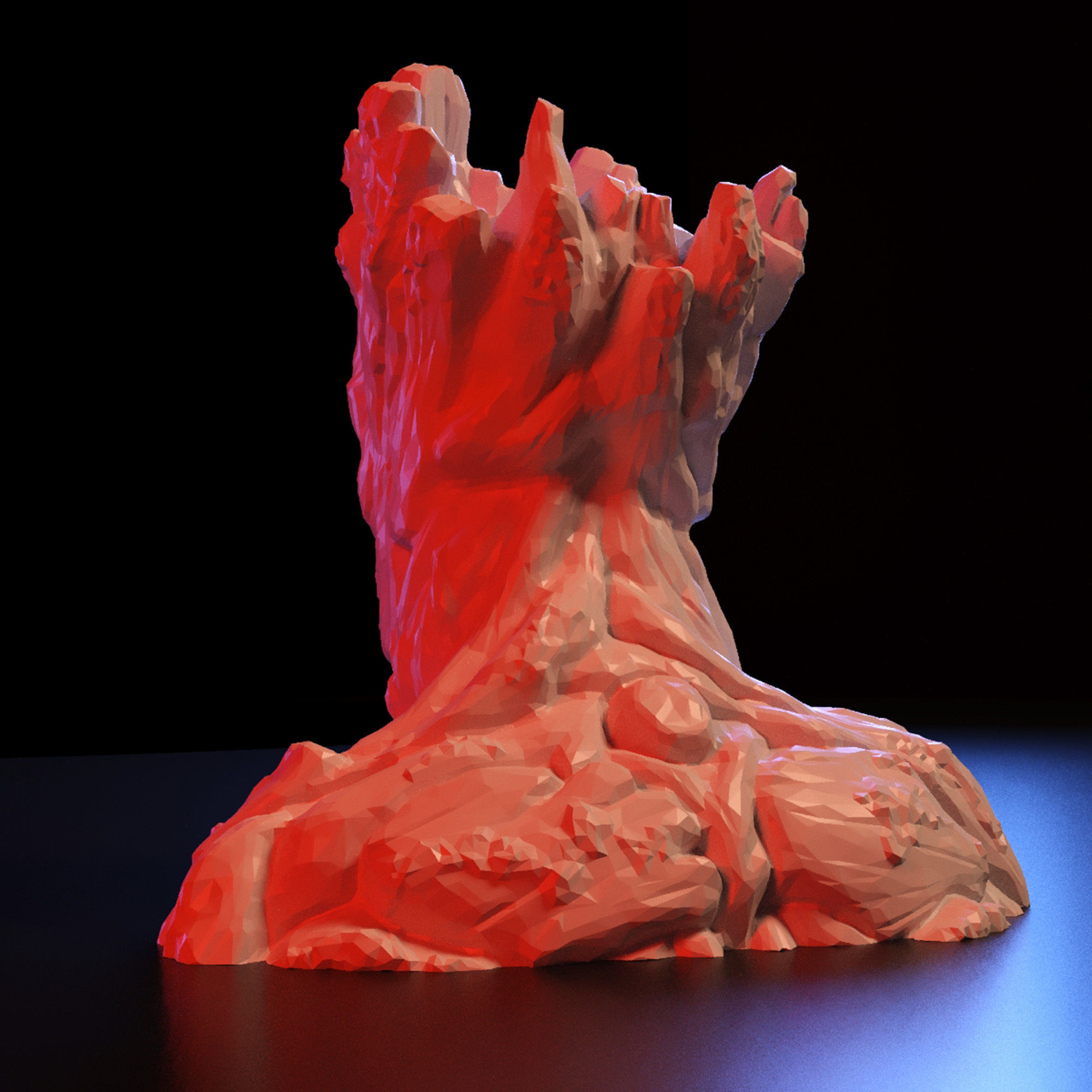 Groot vase 3D print model_4