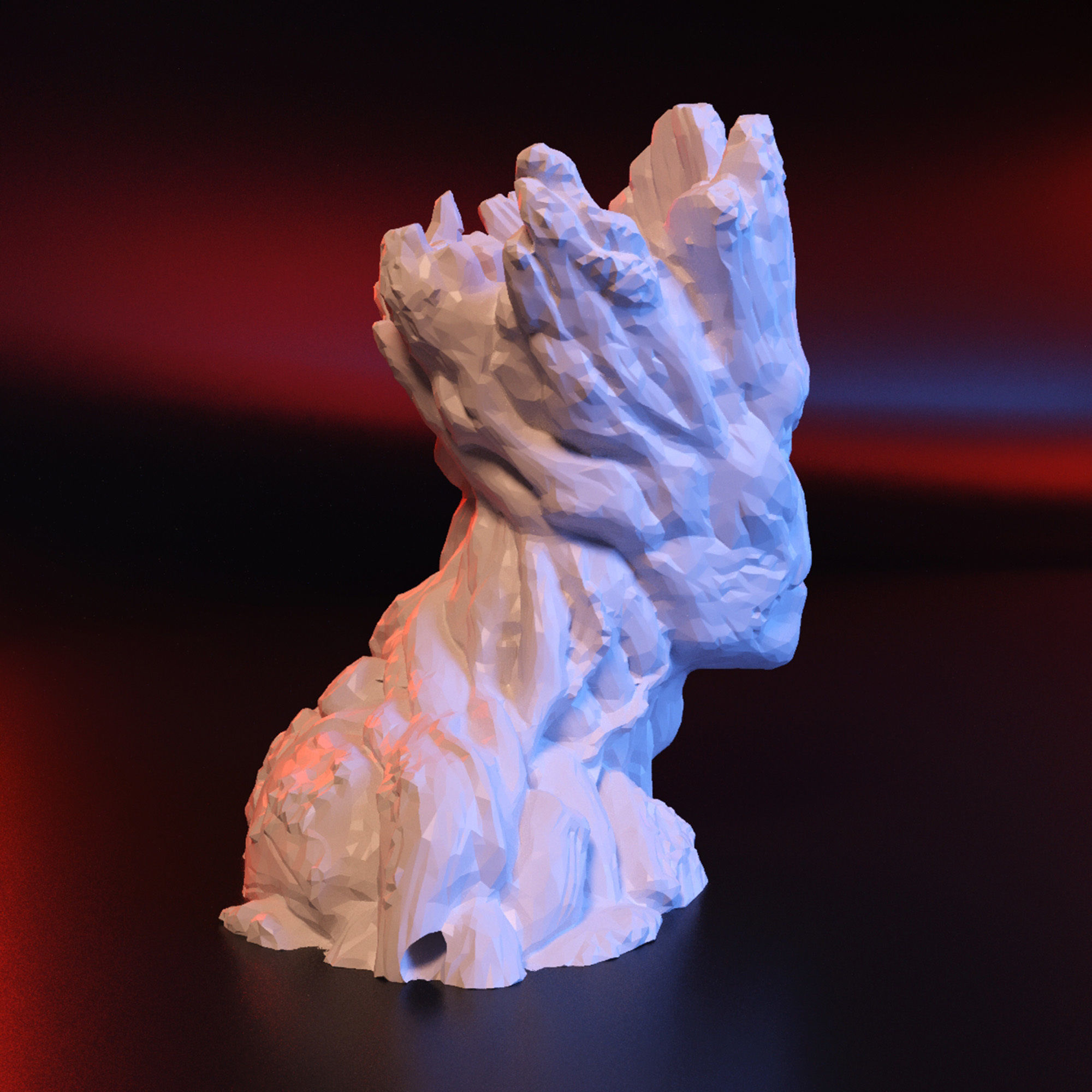 Groot vase 3D print model_2