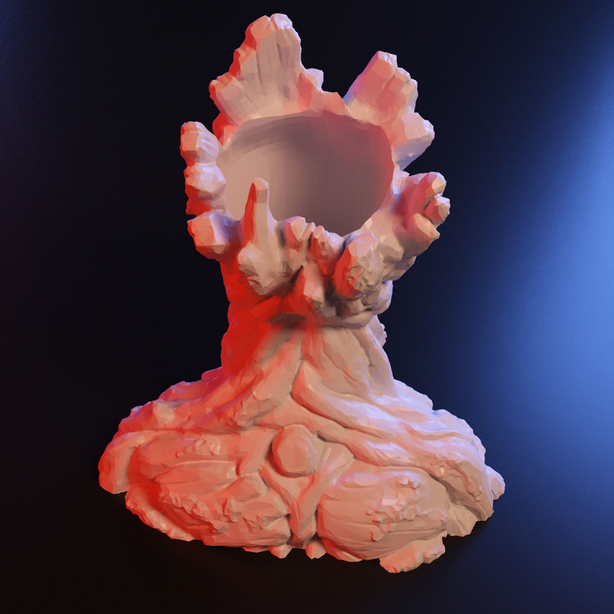 Groot vase 3D print model_3