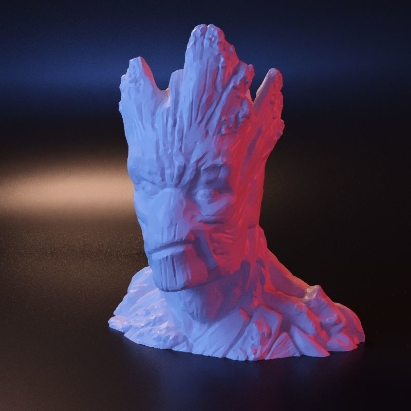 Groot vase 3D print model_5