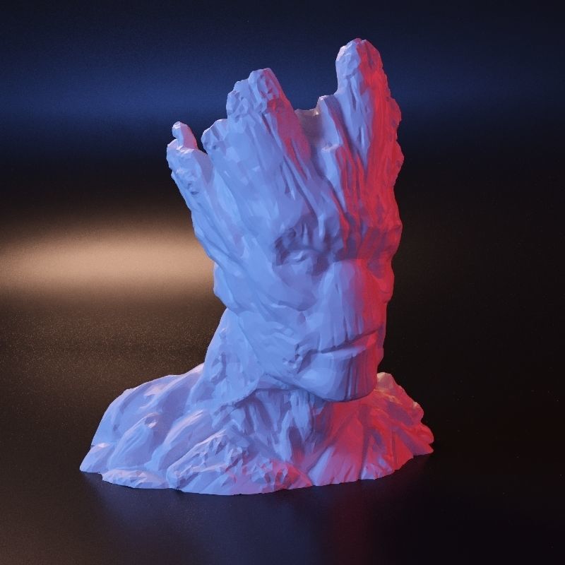 Groot vase 3D print model_6