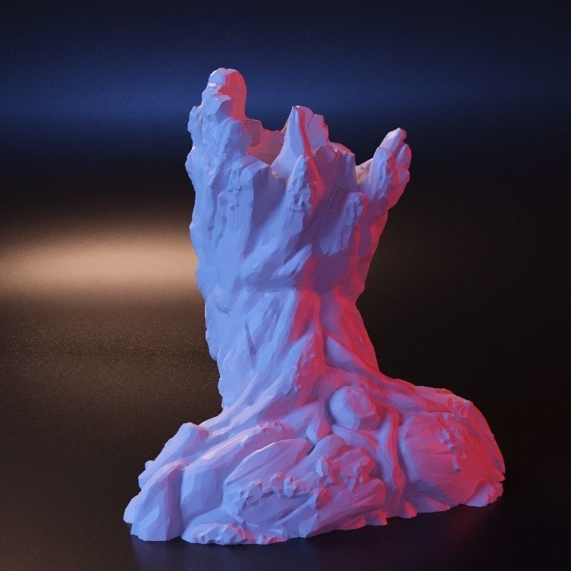 Groot vase 3D print model_9