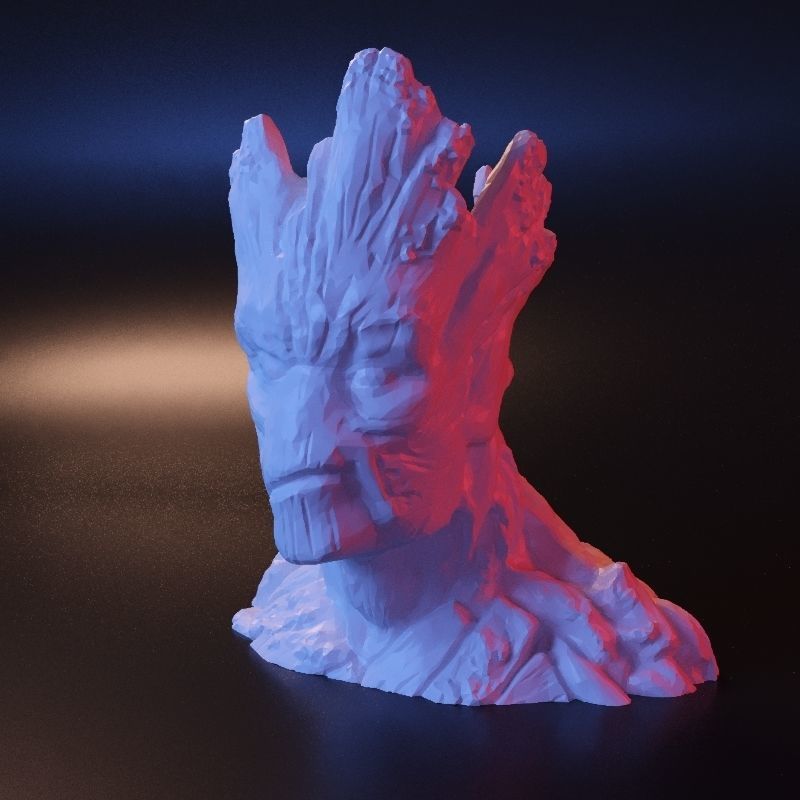 Groot vase 3D print model_11
