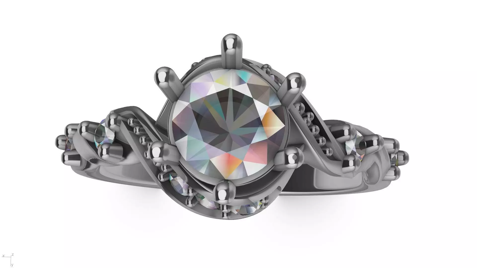 twisted shank engagement ring stl Verified 3D print model