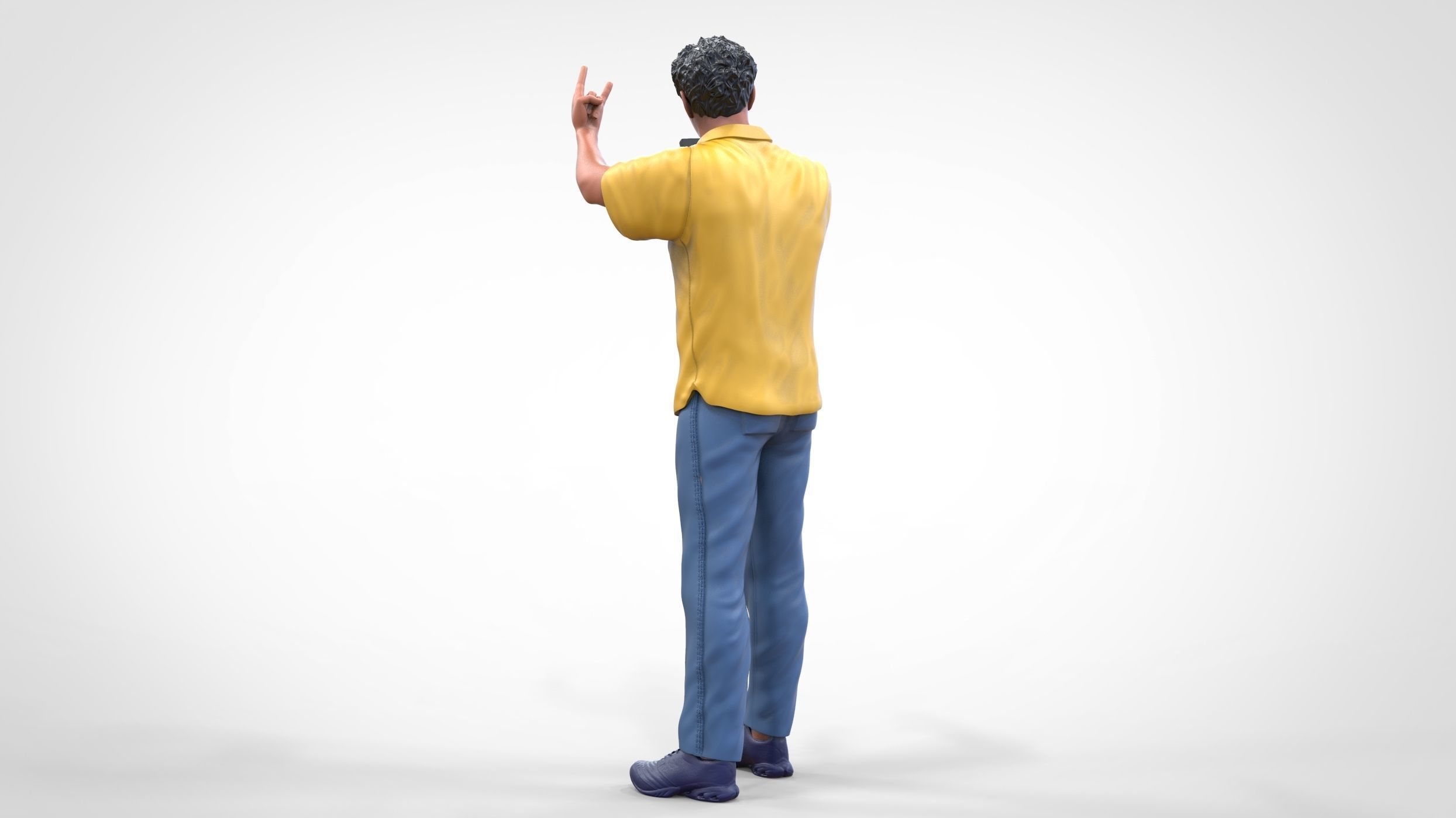 N2 standing person for racetracks or spectator 3D print model_11