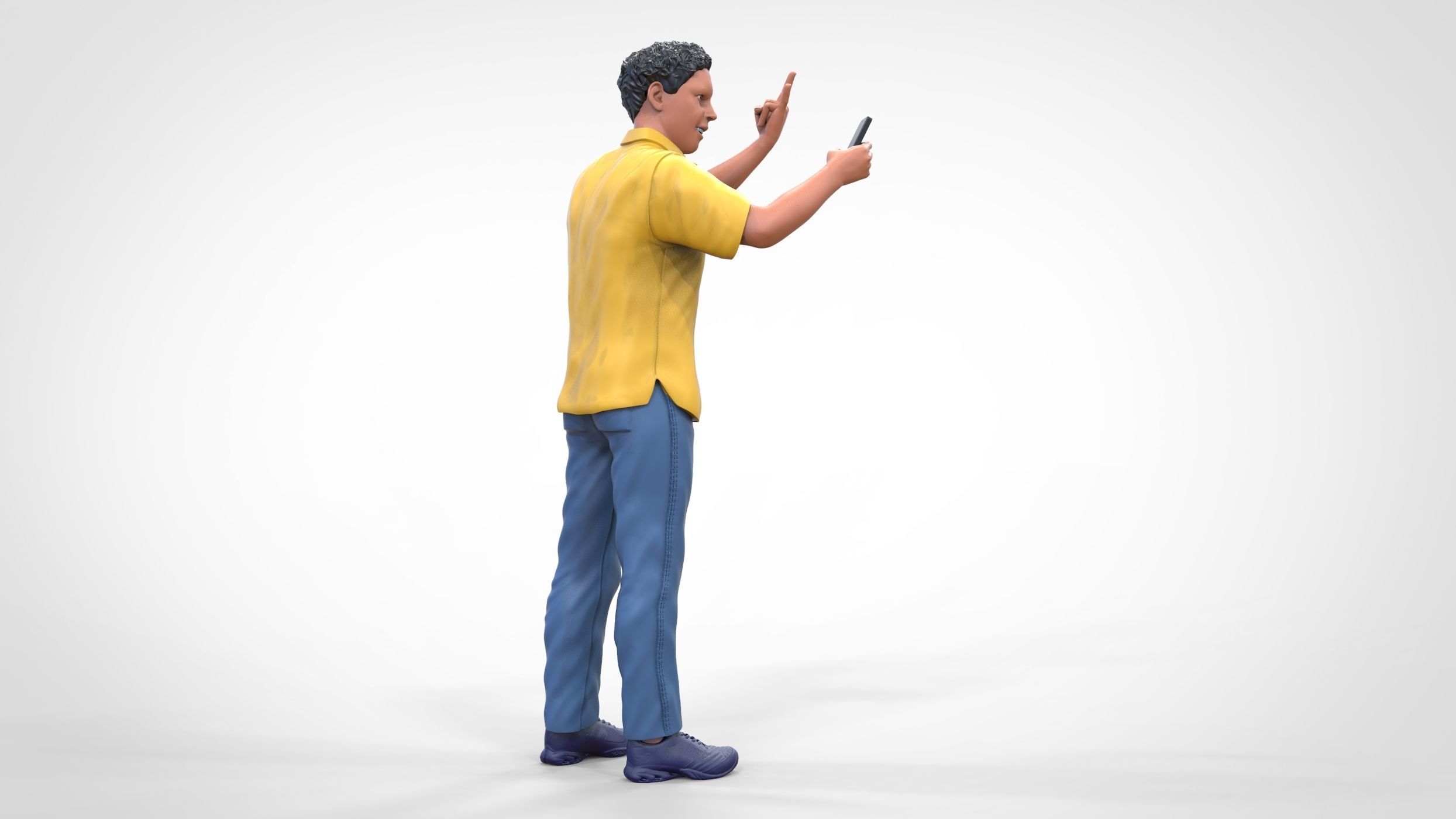 N2 standing person for racetracks or spectator 3D print model_18