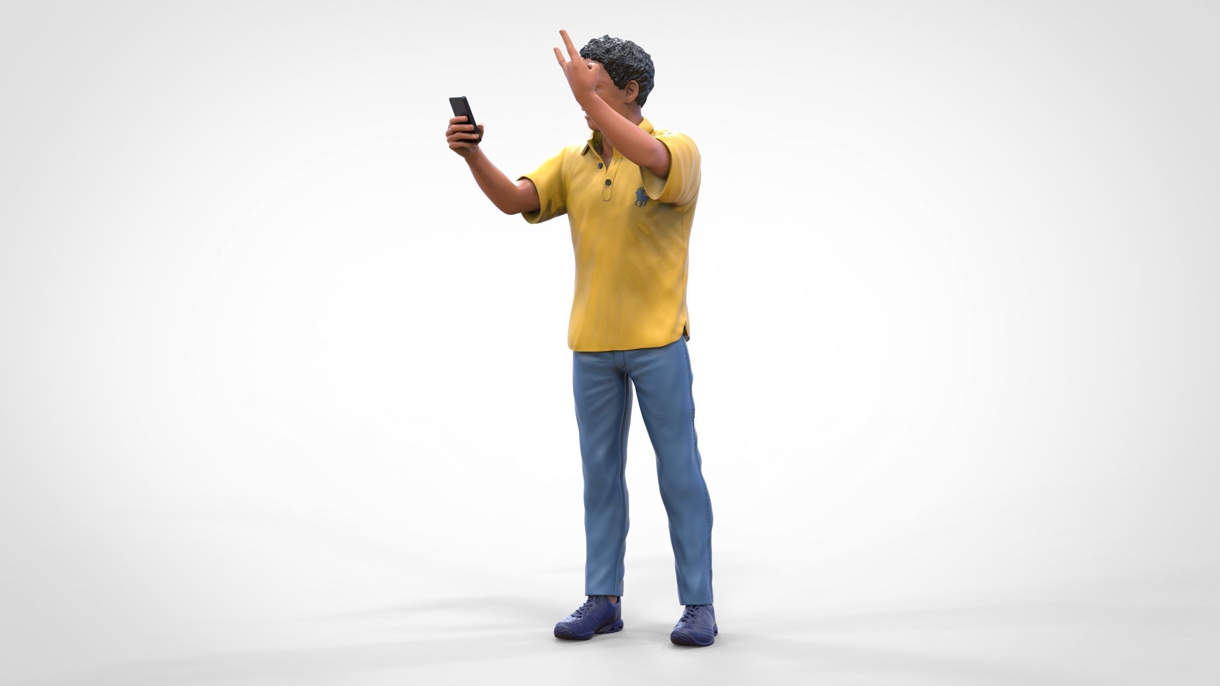 N2 standing person for racetracks or spectator 3D print model_4