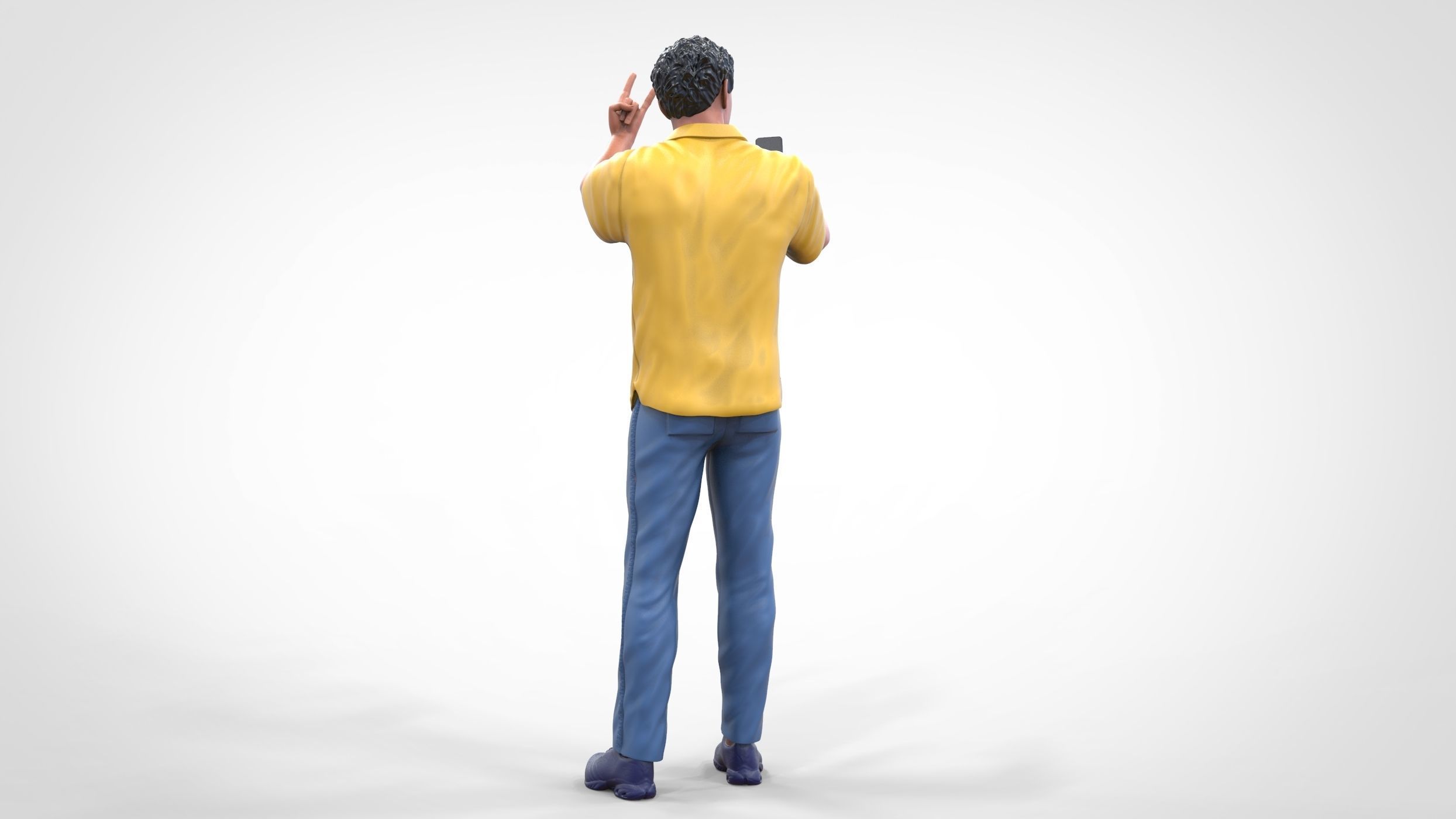 N2 standing person for racetracks or spectator 3D print model_13