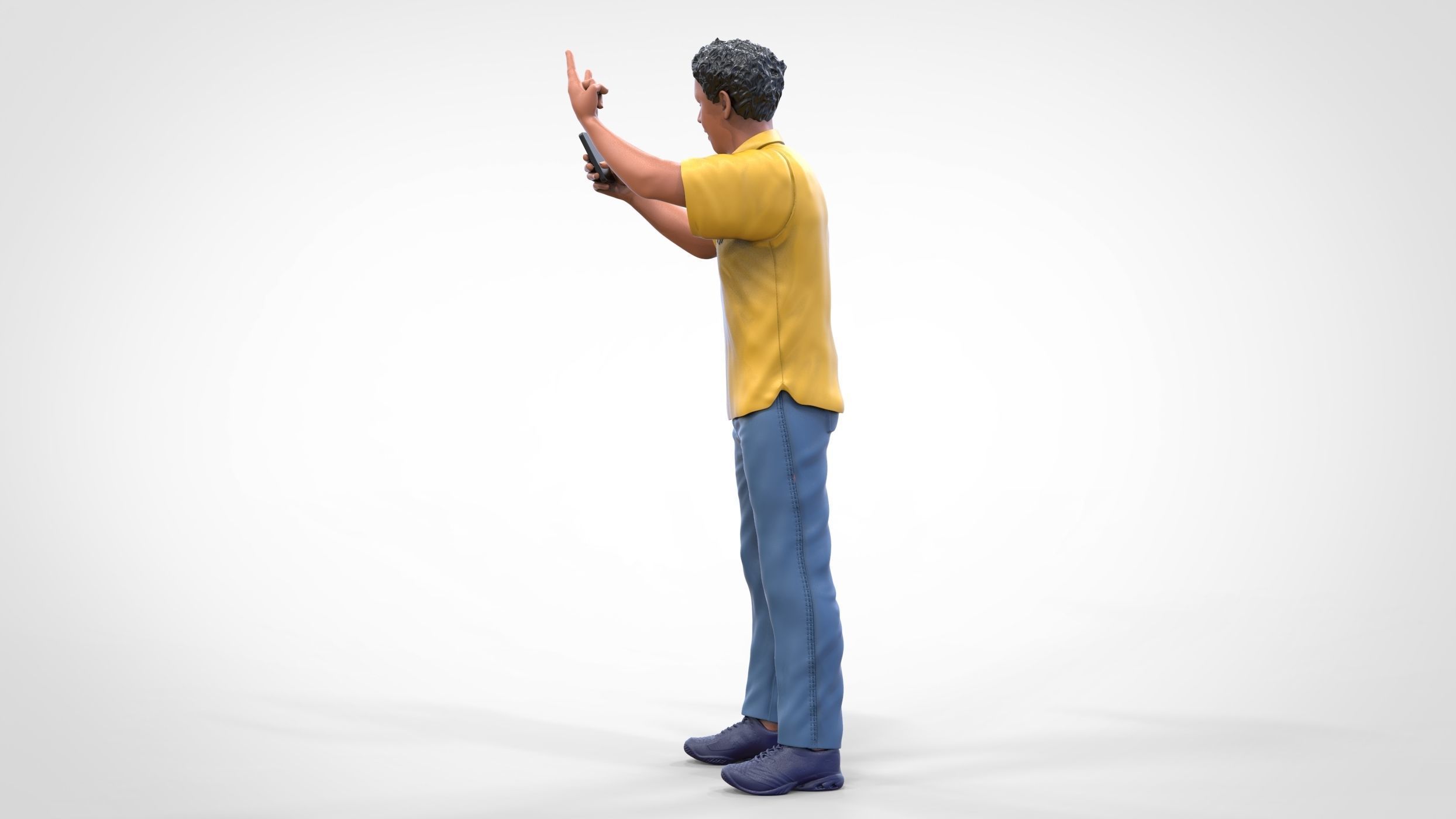 N2 standing person for racetracks or spectator 3D print model_8