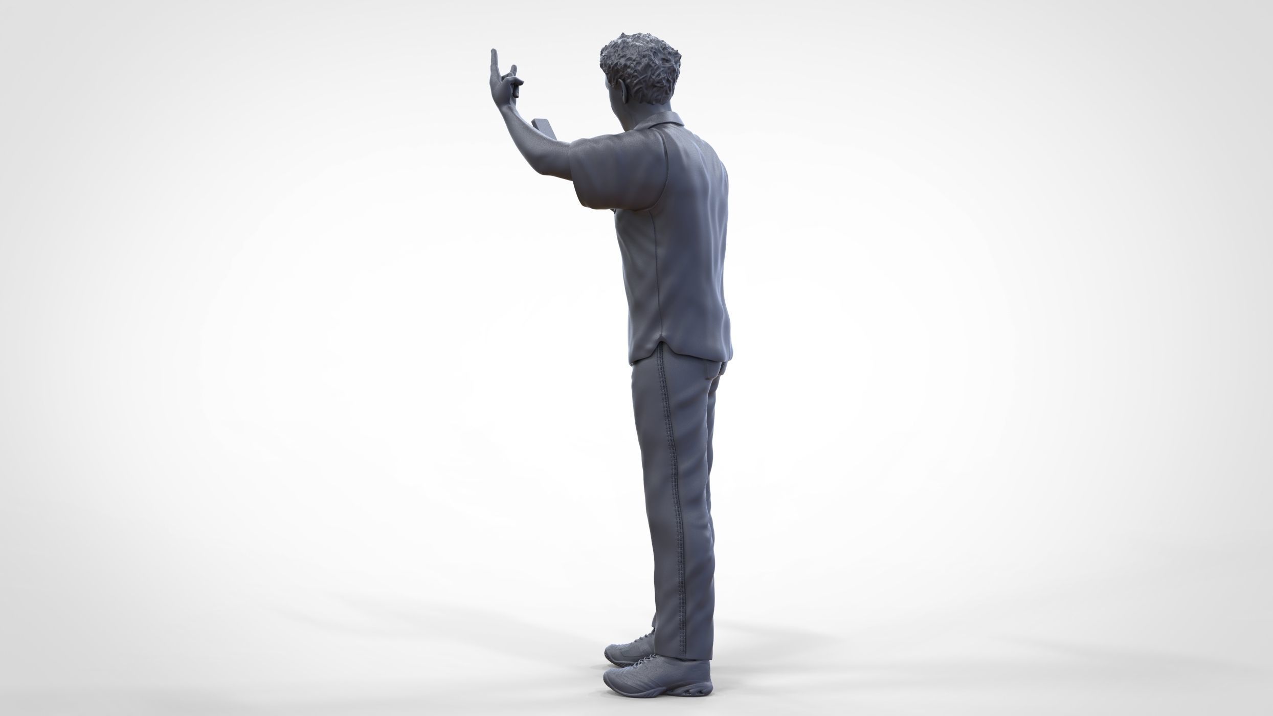 N2 standing person for racetracks or spectator 3D print model_28