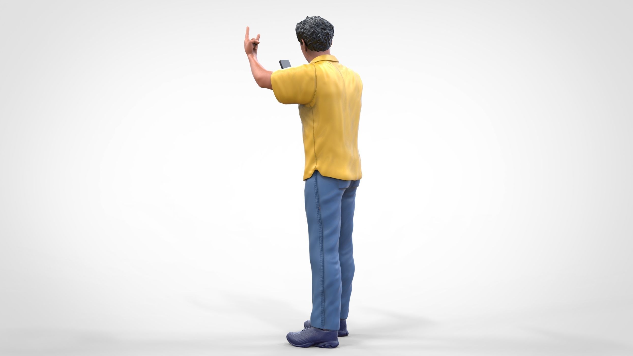 N2 standing person for racetracks or spectator 3D print model_10