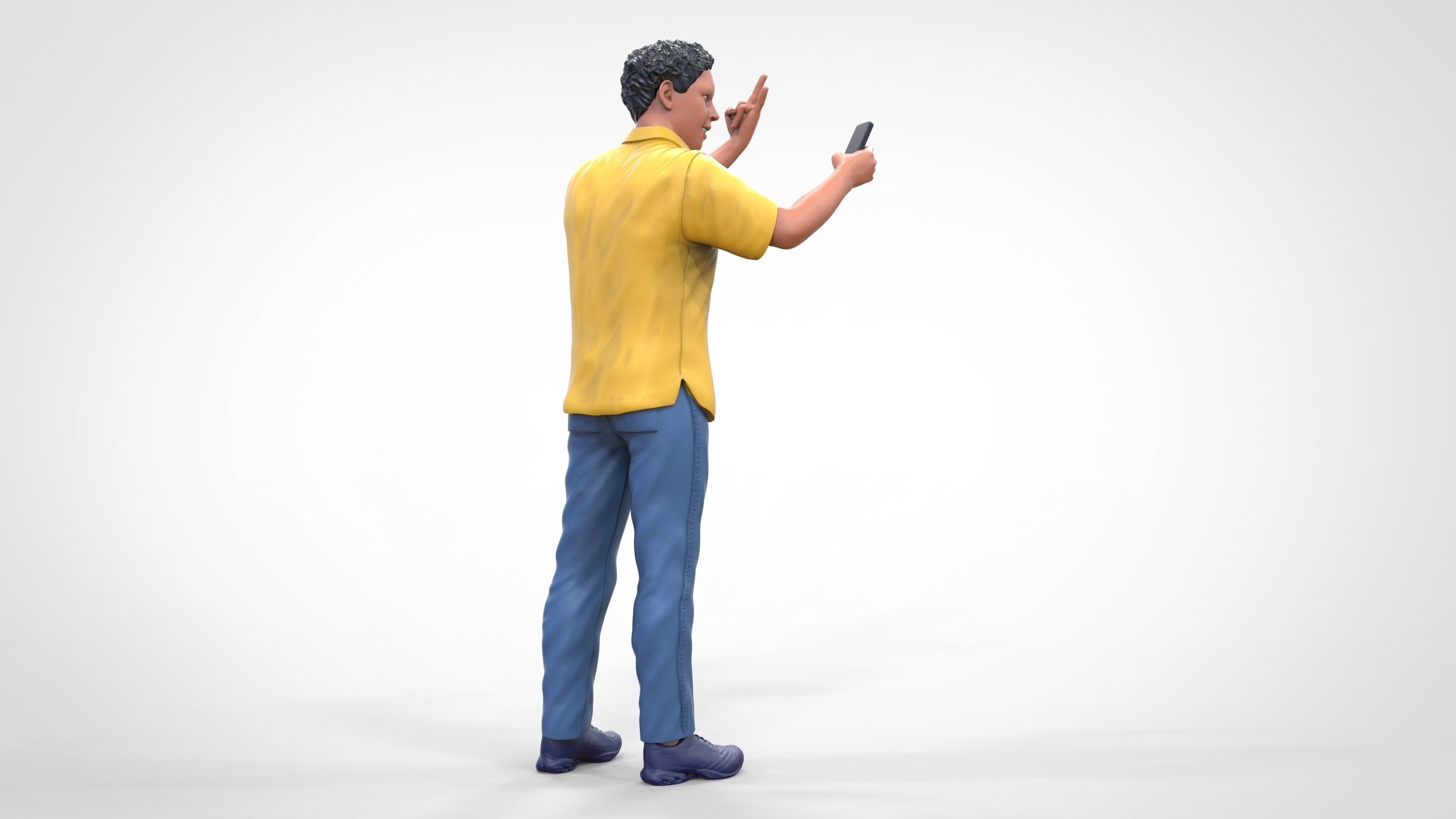 N2 standing person for racetracks or spectator 3D print model_17