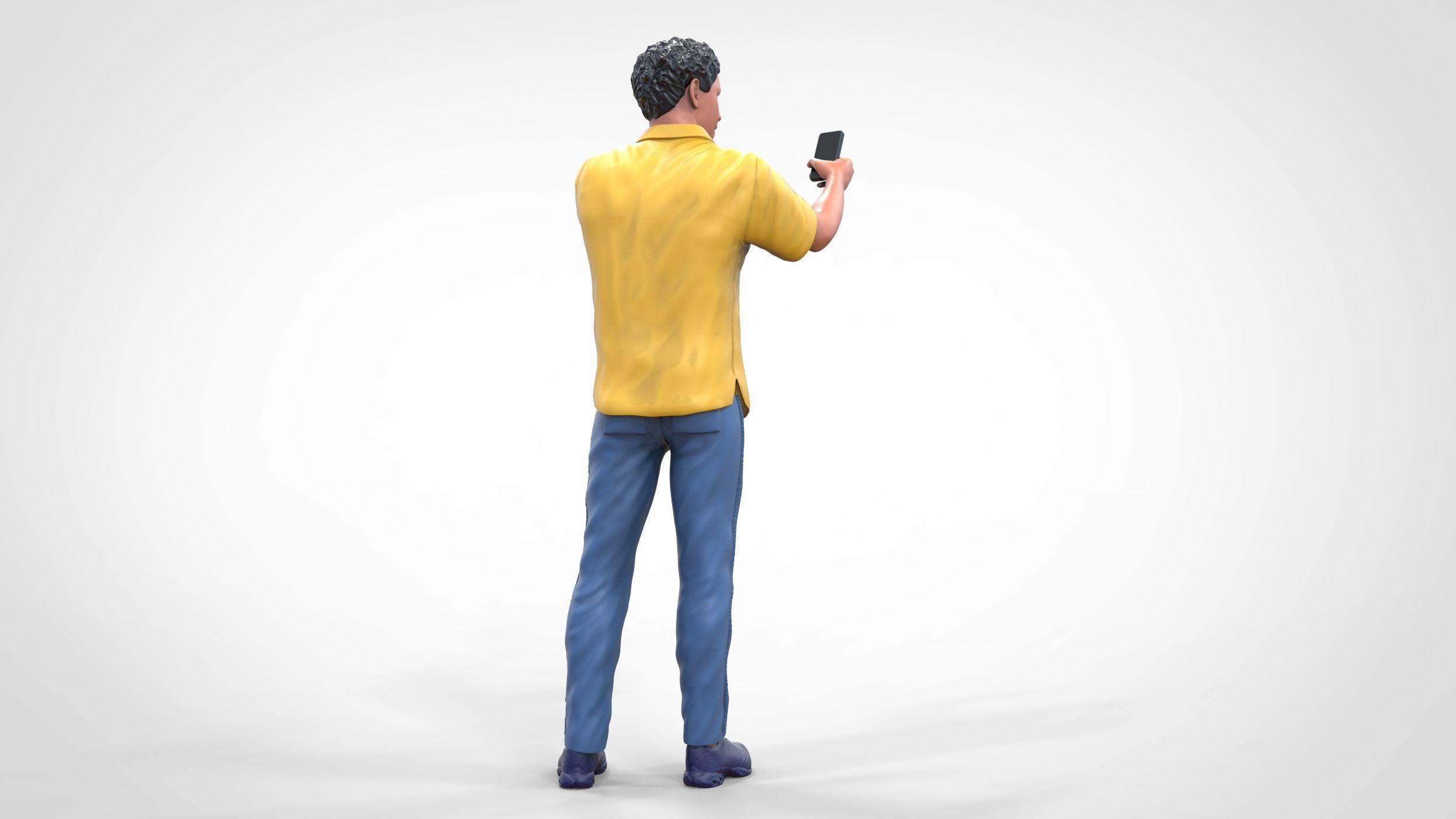 N2 standing person for racetracks or spectator 3D print model_15