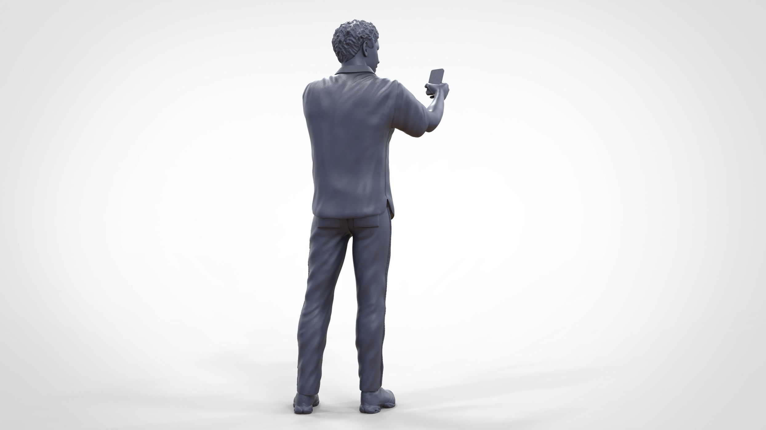 N2 standing person for racetracks or spectator 3D print model_31