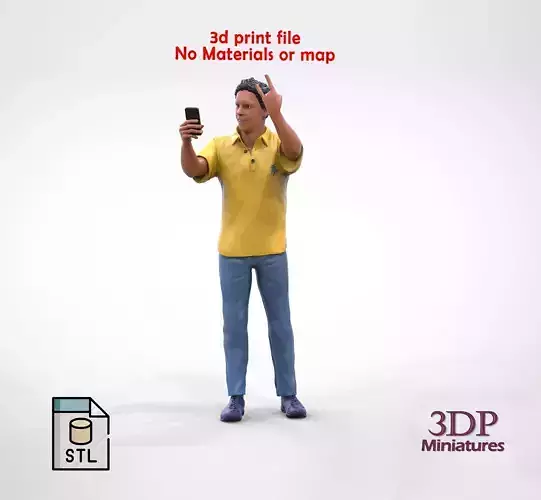 N2 standing person for racetracks or spectator 3D print model