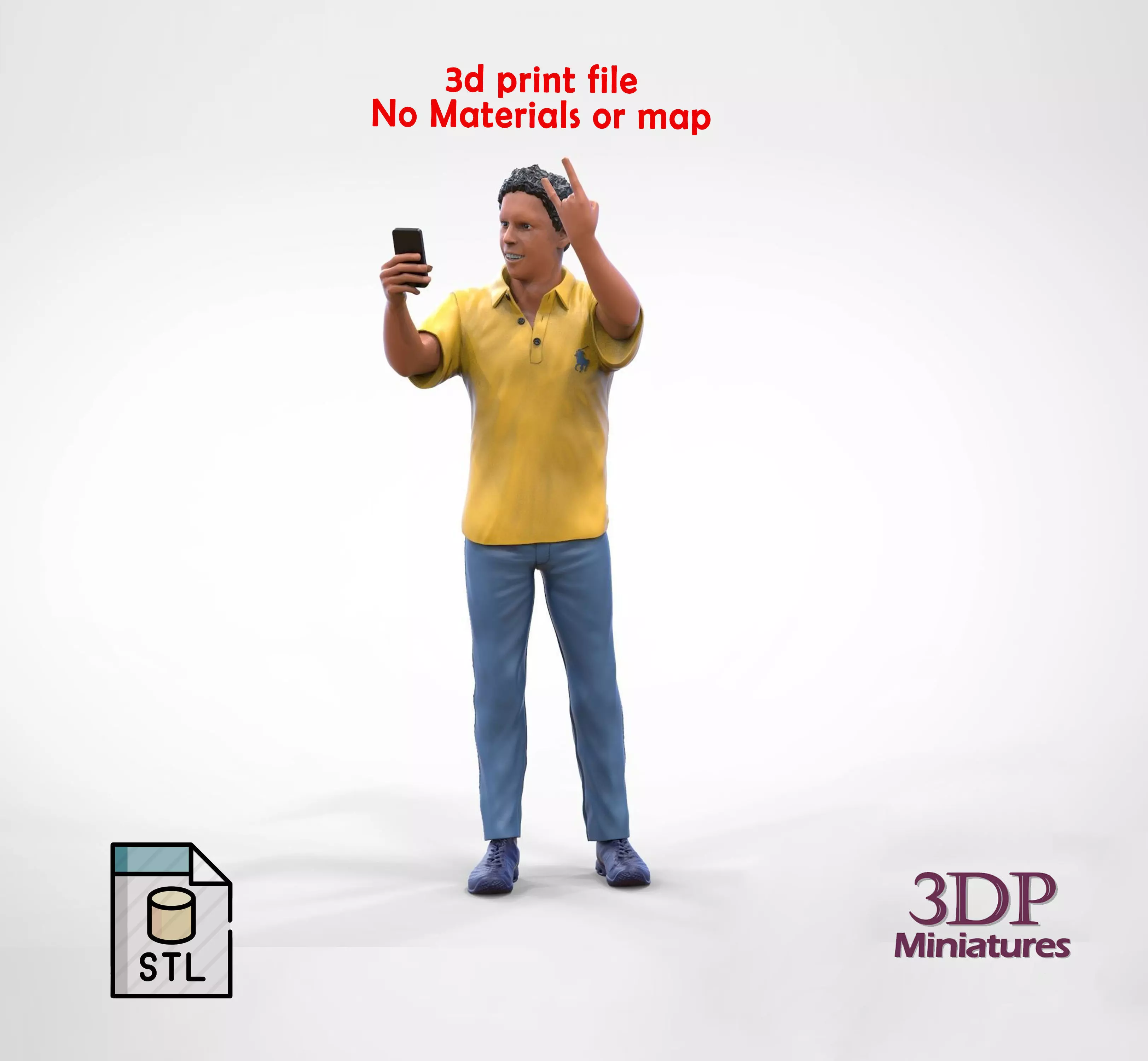 N2 standing person for racetracks or spectator 3D print model_0