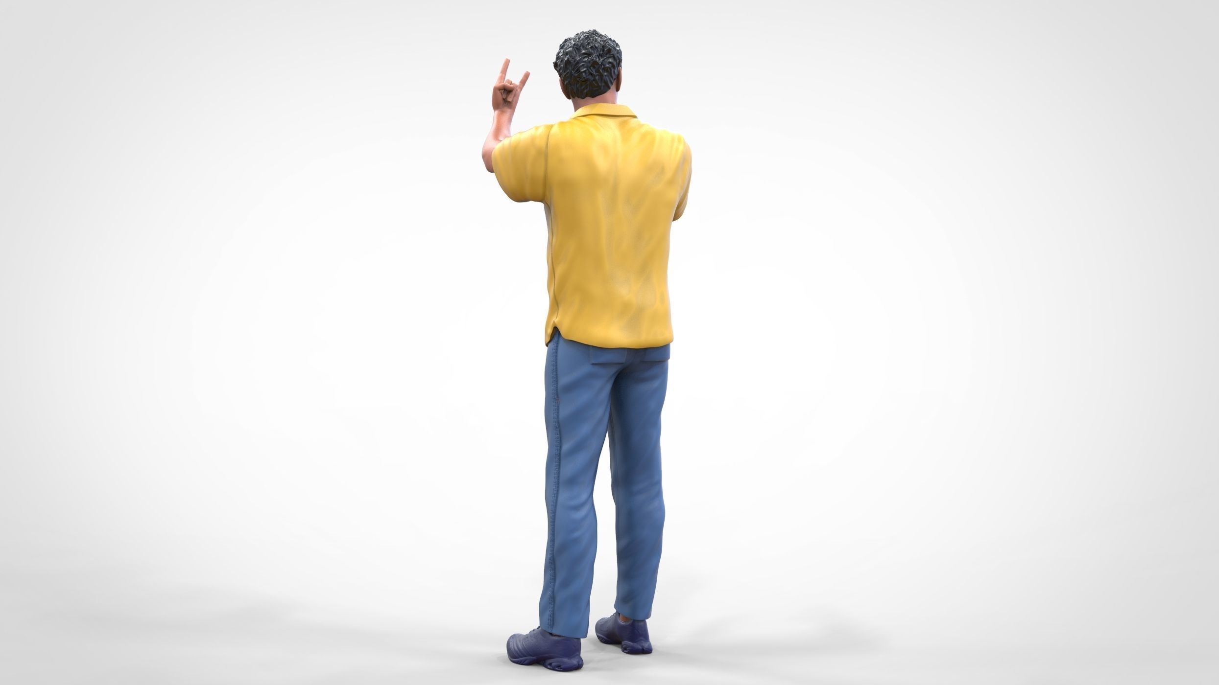 N2 standing person for racetracks or spectator 3D print model_12